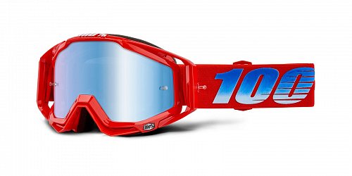 brýle RACECRAFT KURIAKIN, 100% - USA (modré zrcadlové plexi)